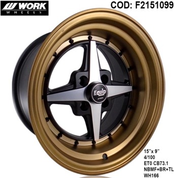 AROS # 15X9 4X100 ET0 NBMF-BR WH166